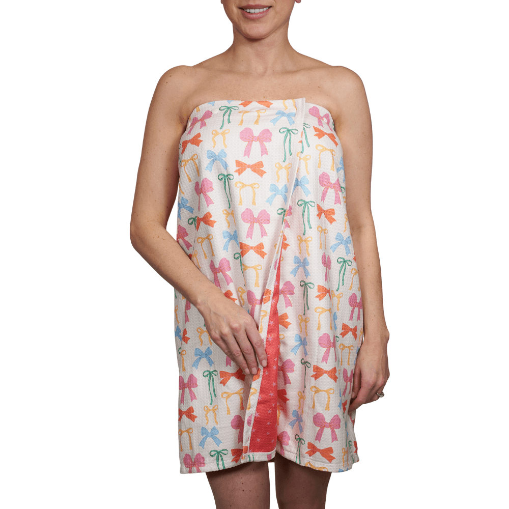 Bath Wrap - Mable Tan Ribbons - Once Again Home Co.