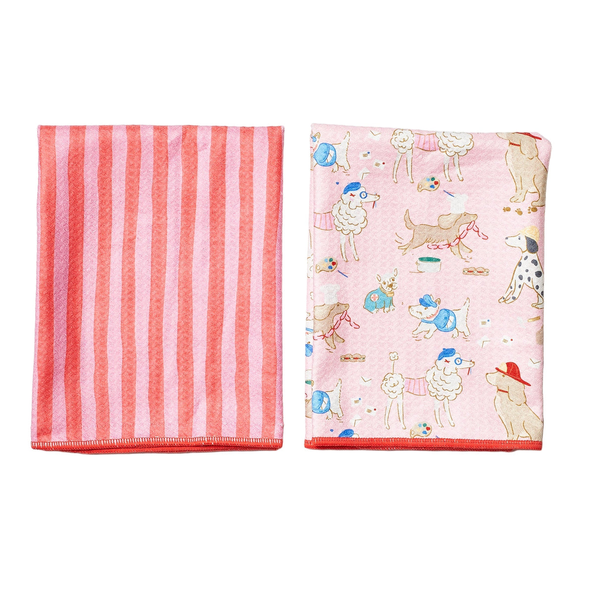 Double Duty (set of 2) reversible - Mable Tan Canine Caper - Once Again Home Co.