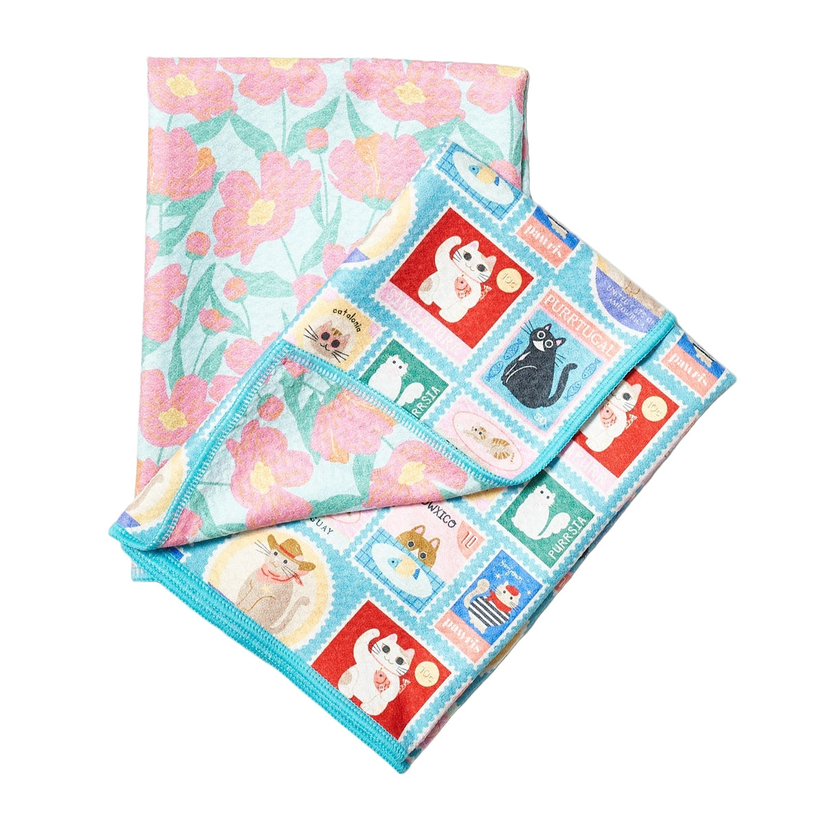 Double Duty (set of 2) reversible - Mable Tan Cat Mail - Once Again Home Co.