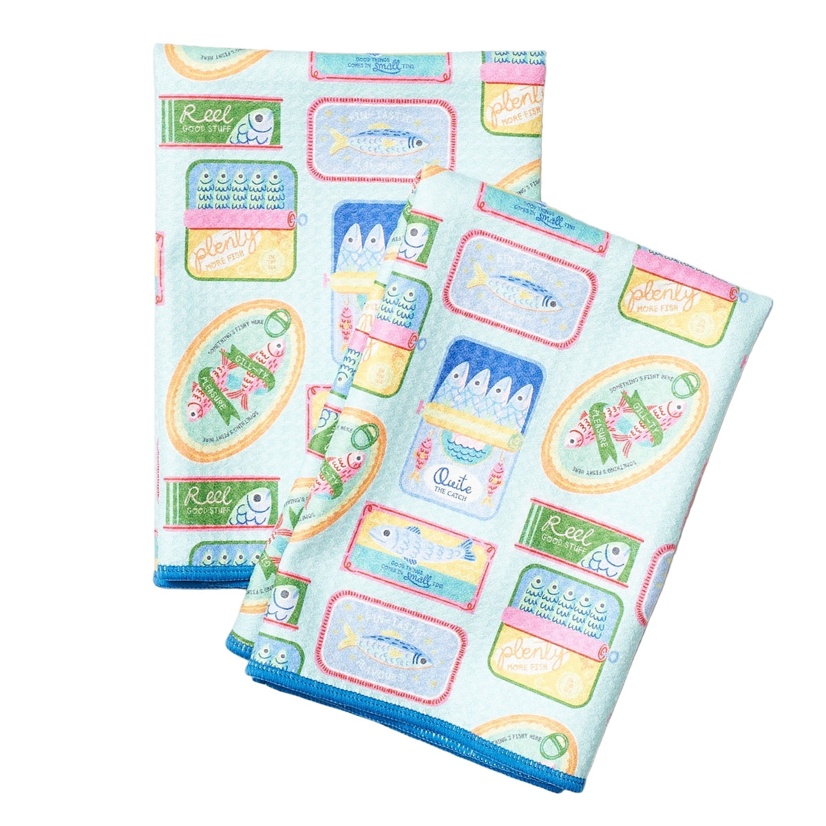 Double Duty (set of 2) reversible - Mable Tan Sardines - Once Again Home Co.