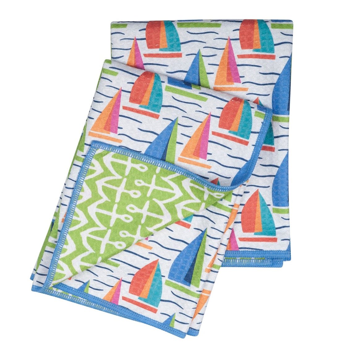 Double Duty Towel (set of 2) Reversible - Kate Nelligan Sail - Once Again Home Co.