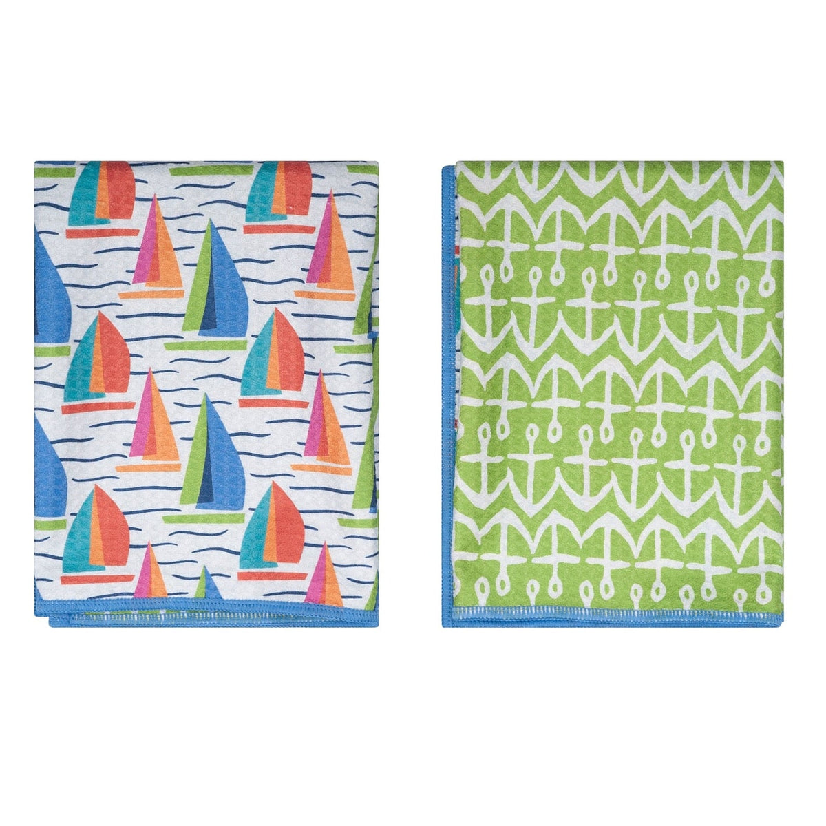 Double Duty Towel (set of 2) Reversible - Kate Nelligan Sail - Once Again Home Co.