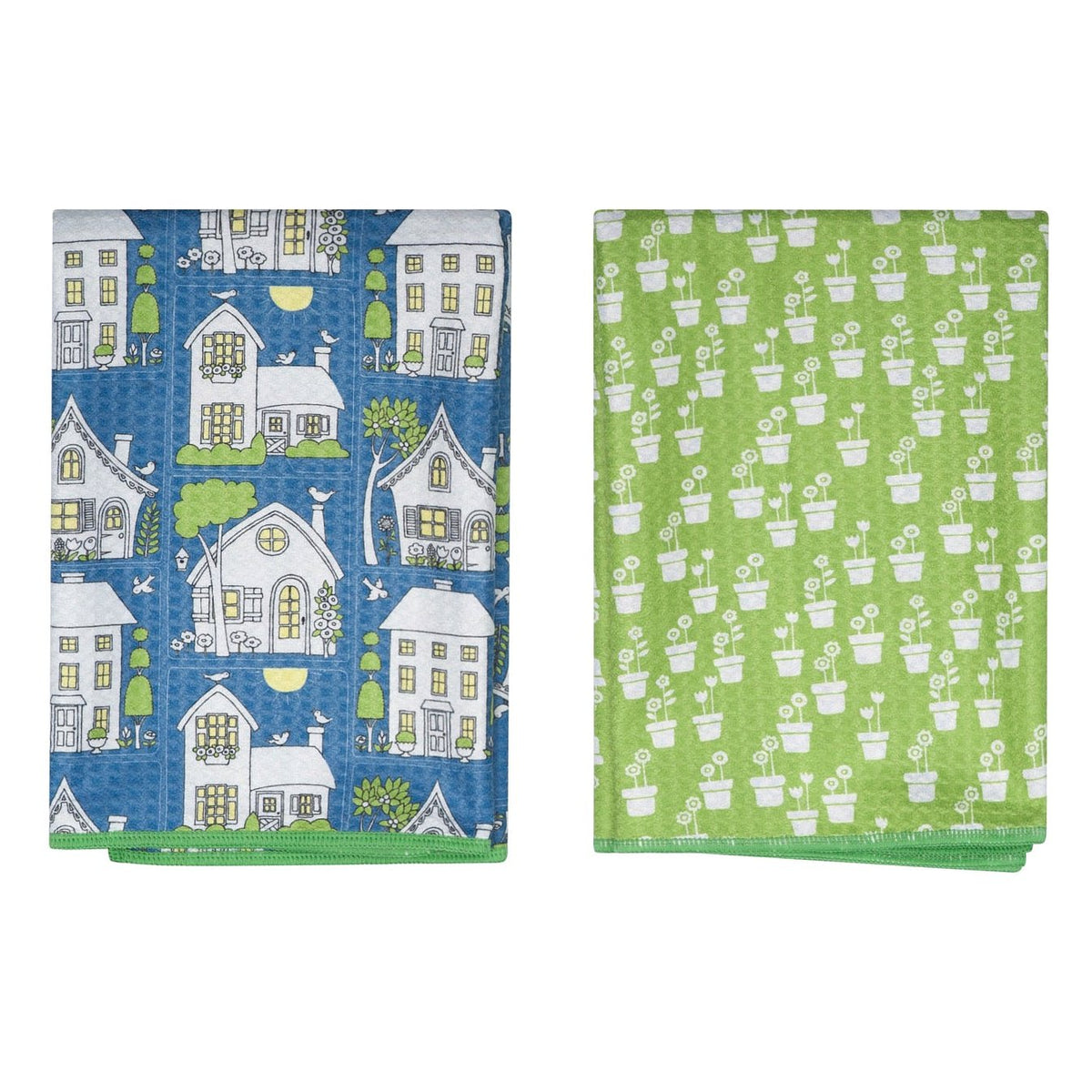 Double Duty Towel (set of 2) Reversible - Mary Engelbreit Twilight Cottage - Once Again Home Co.