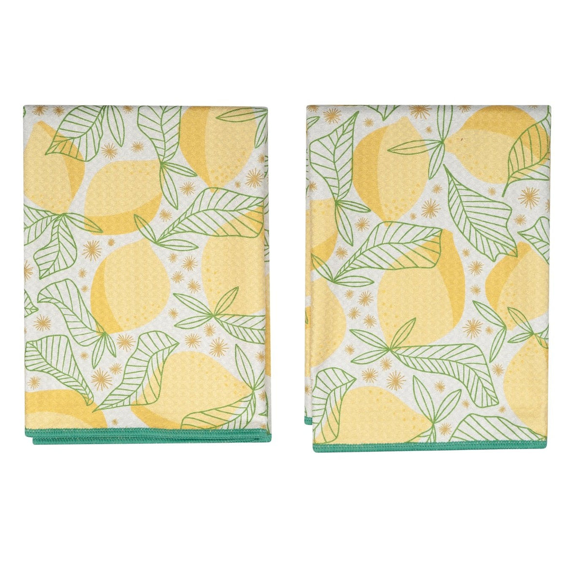 Double Duty Towel (set of 2) Reversible - Rebecca Jane Woolbright Lemon Sparkle - Once Again Home Co.