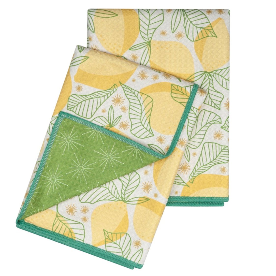 Double Duty Towel (set of 2) Reversible - Rebecca Jane Woolbright Lemon Sparkle - Once Again Home Co.