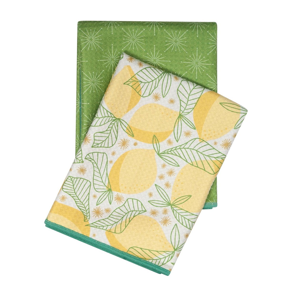 Double Duty Towel (set of 2) Reversible - Rebecca Jane Woolbright Lemon Sparkle - Once Again Home Co.