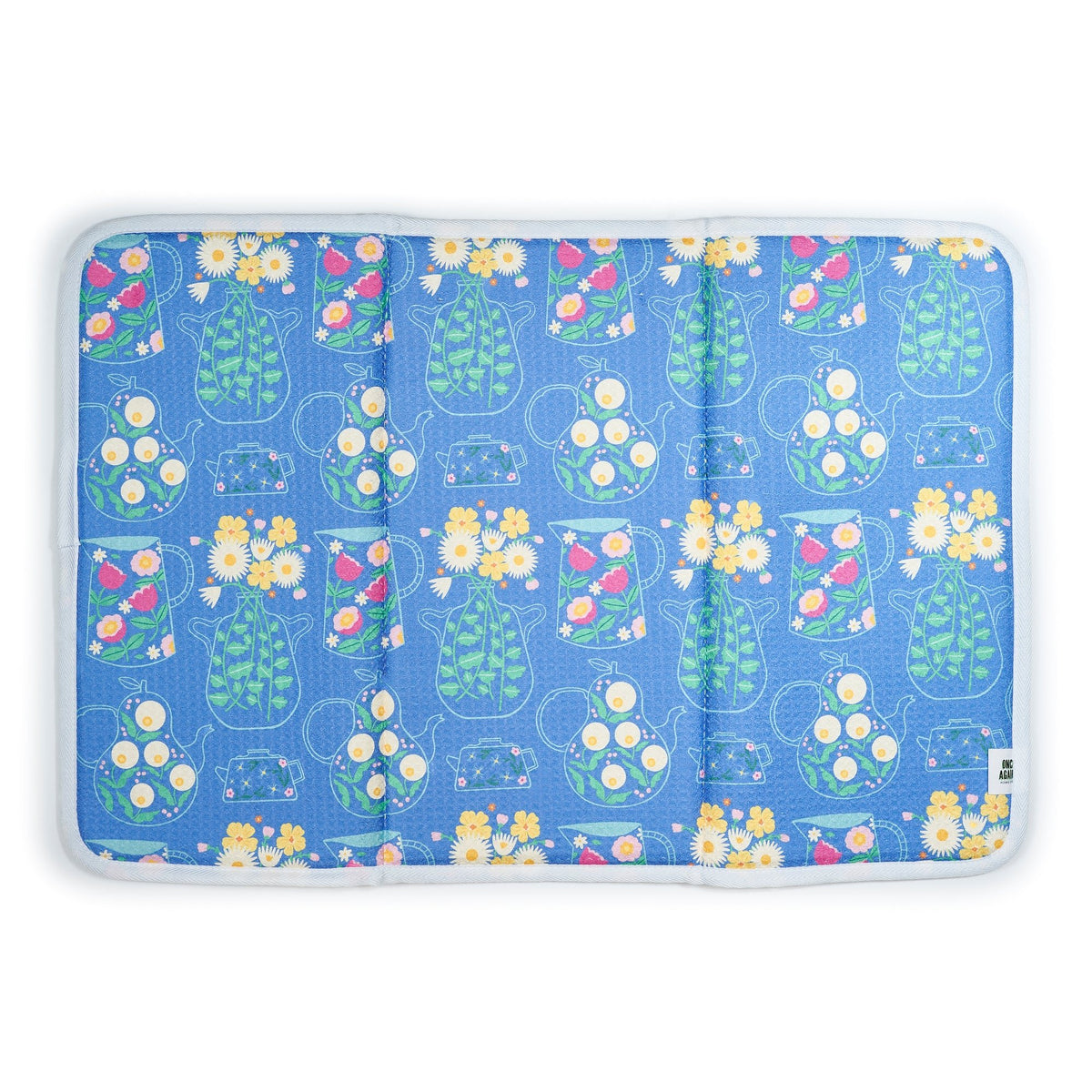 Drying Mat - Mable Tan Flower Teapot - Once Again Home Co.