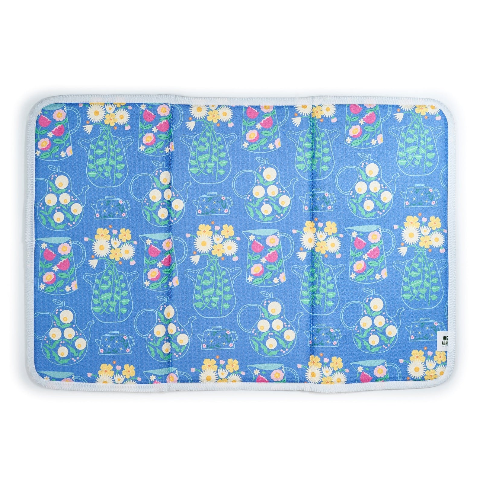 Drying Mat - Mable Tan Flower Teapot - Once Again Home Co.