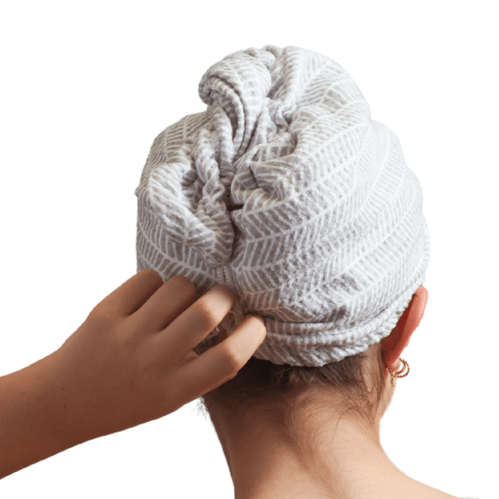 Hair Towel Wrap - Branches in Grey - Once Again Home Co.