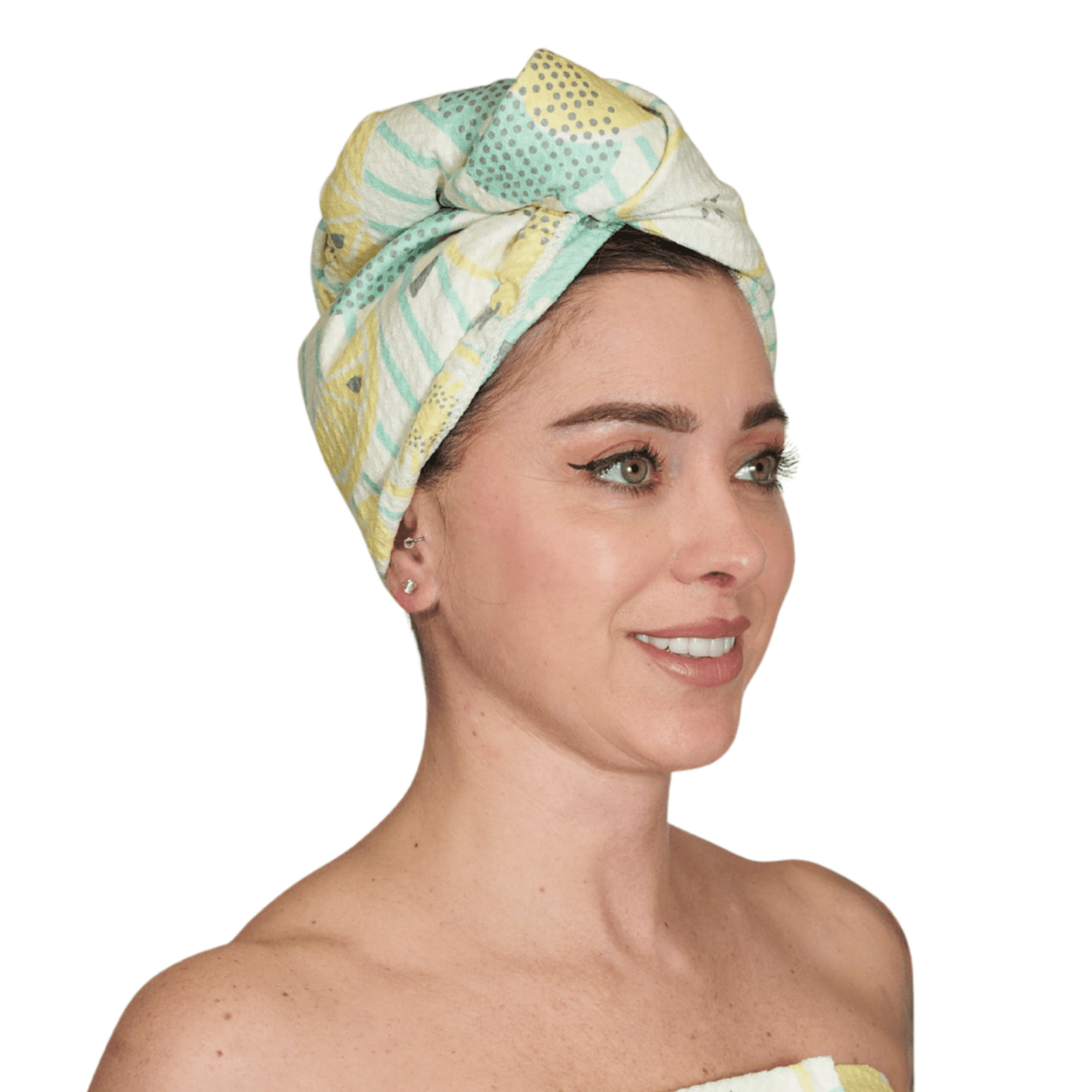 Hair Towel Wrap Double Sided - Heather Jacobs Cutie Fruitie - Once Again Home Co.