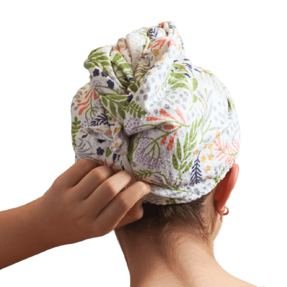 Hair Towel Wrap - Inca Floral in Lilac - Once Again Home Co.