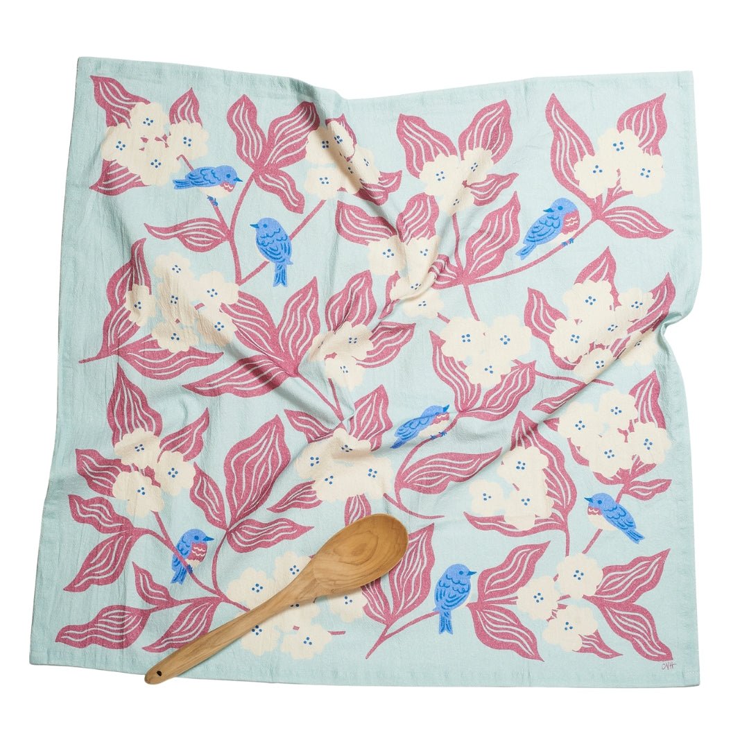 Heritage Organic Towel Set - Nuthatch Birdie - Once Again Home Co.