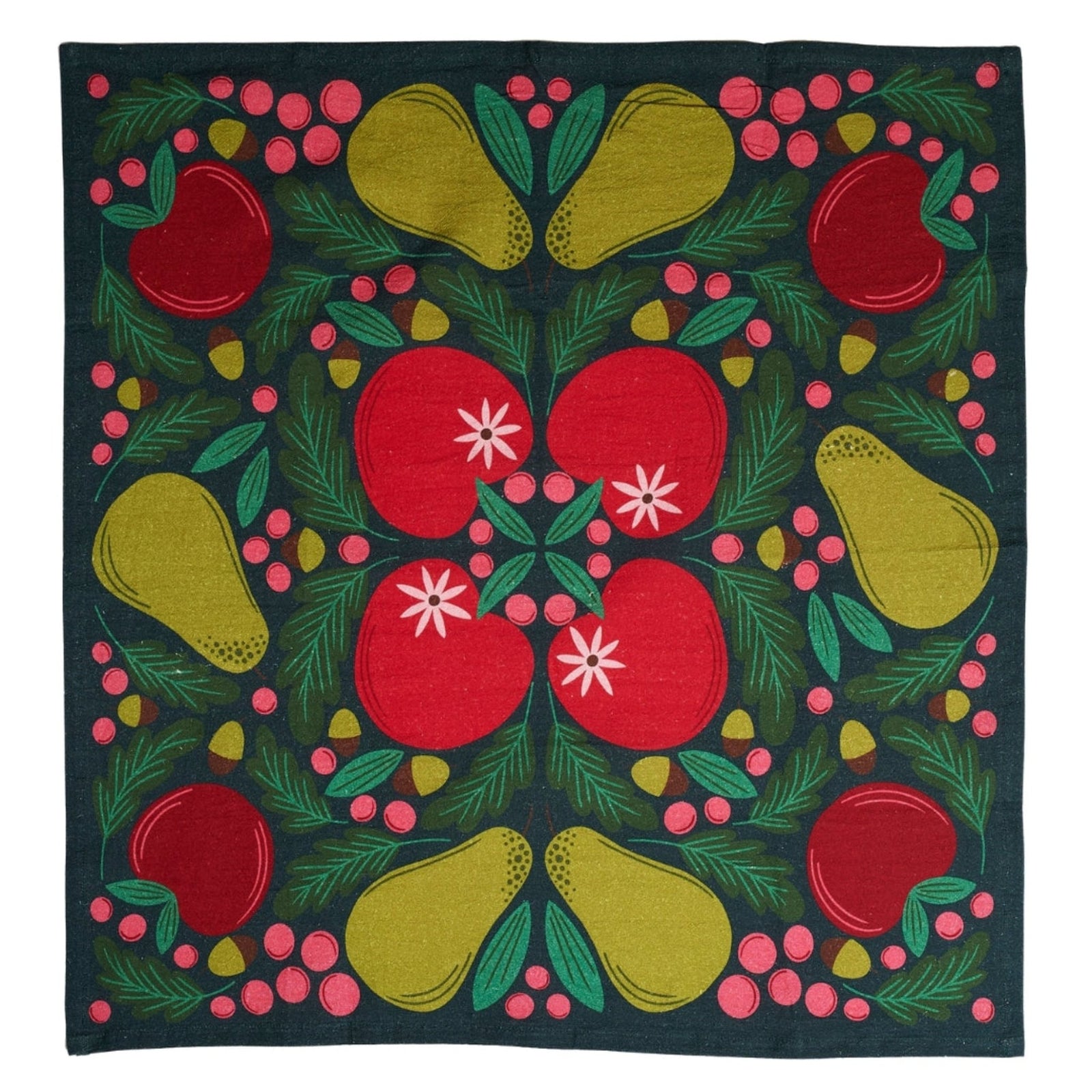 Heritage Organic Towel Set - Rebecca Jane Woolbright Folky Fruit - Once Again Home Co.