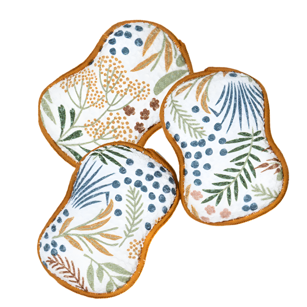 RE:usable Sponges (Set of 3) - Multi Leaf