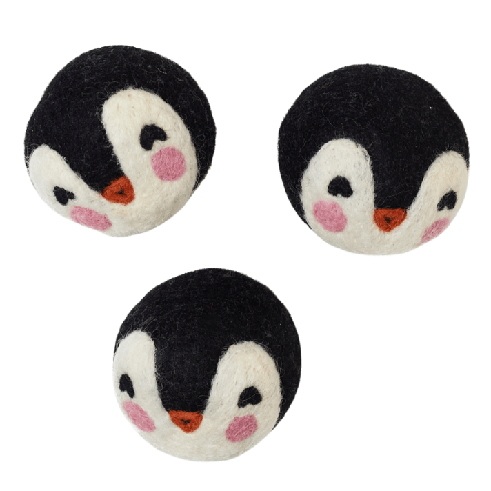 Laundry Wool Dryer Balls - Set of 3 Penguin - Once Again Home Co.