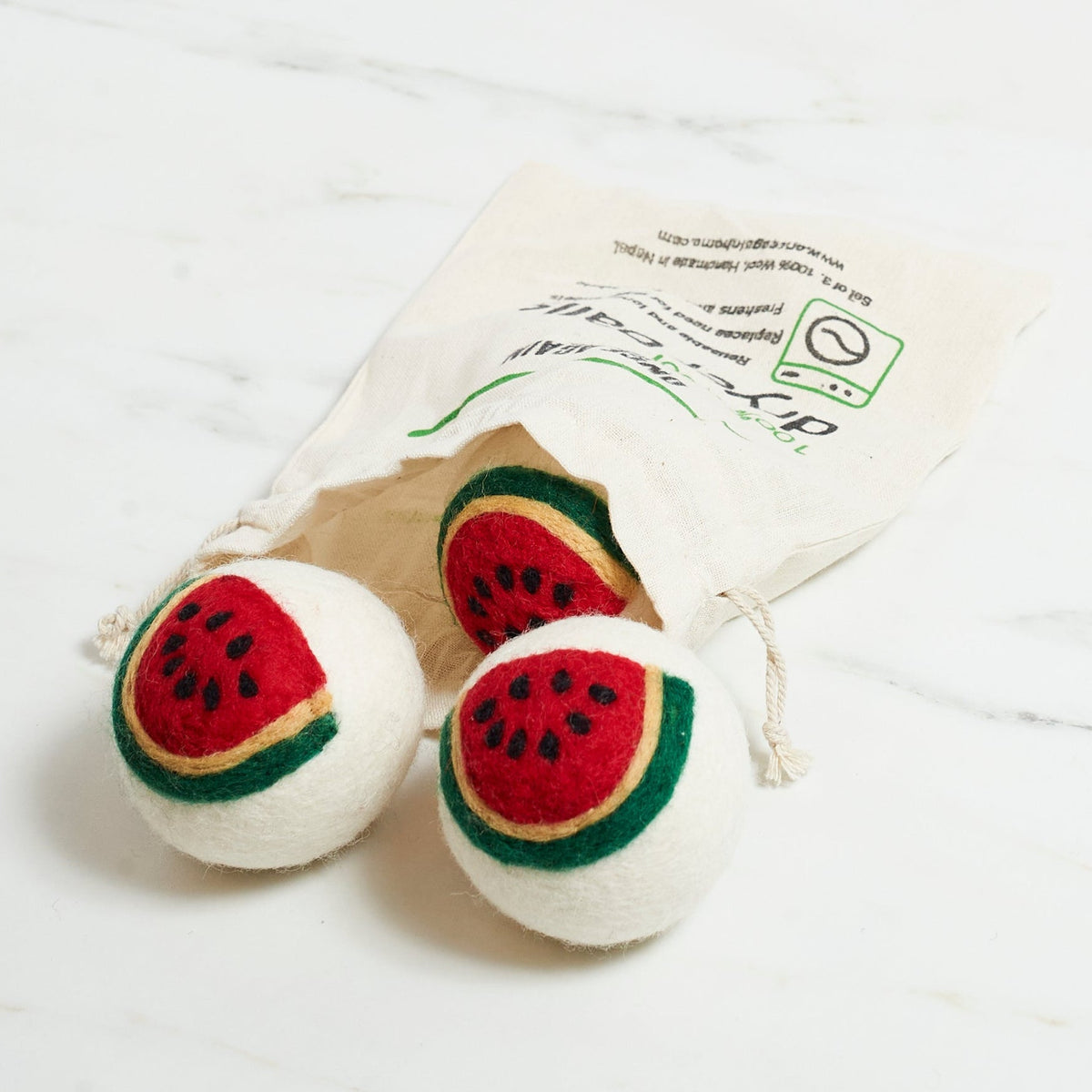 Laundry Wool Dryer Balls - Set of 3 Watermelon - Once Again Home Co.