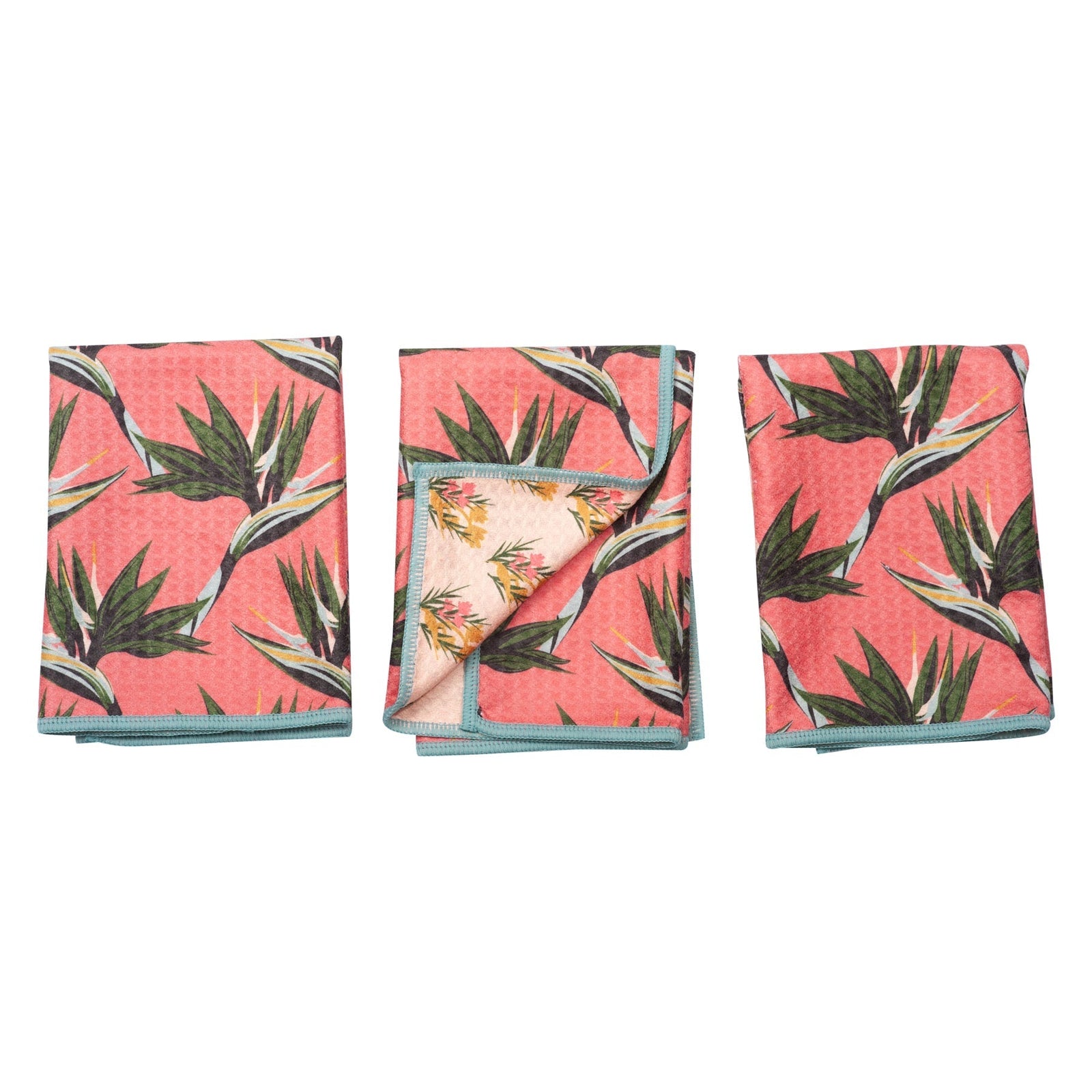 Mighty Mini Towel (Set of 3) Reversible - Janine Lecour Bird of Paradise - Once Again Home Co.