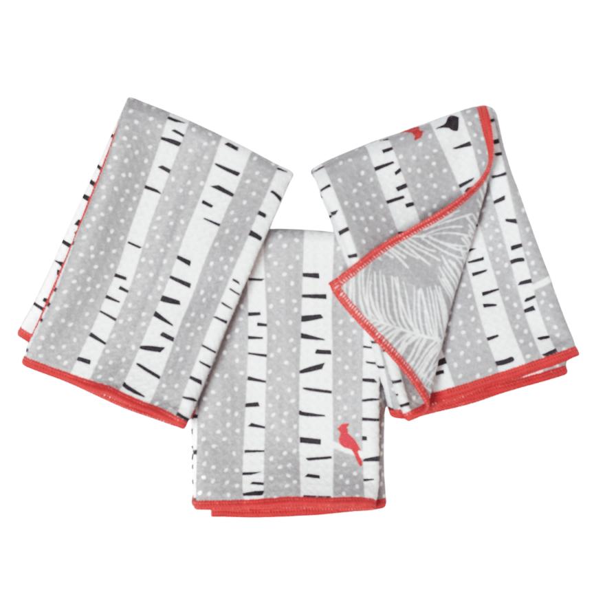 Mighty Mini Towel (Set of 3) Reversible - Kate Nelligan Cardinal - Once Again Home Co.