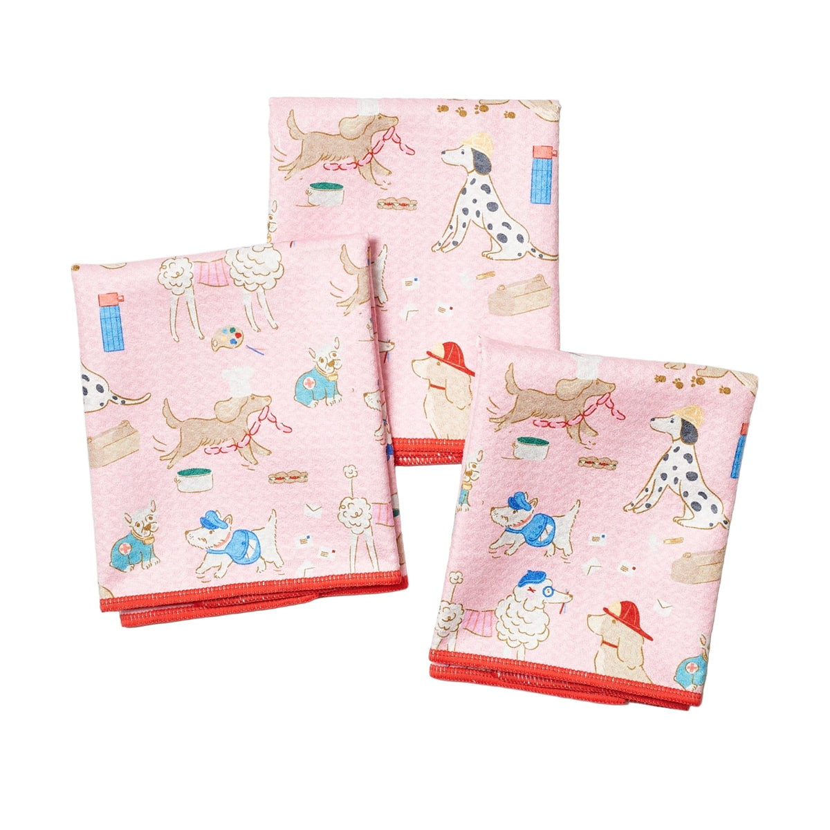 Mighty Mini Towel (Set of 3) Reversible - Mable Tan Canine Caper - Once Again Home Co.