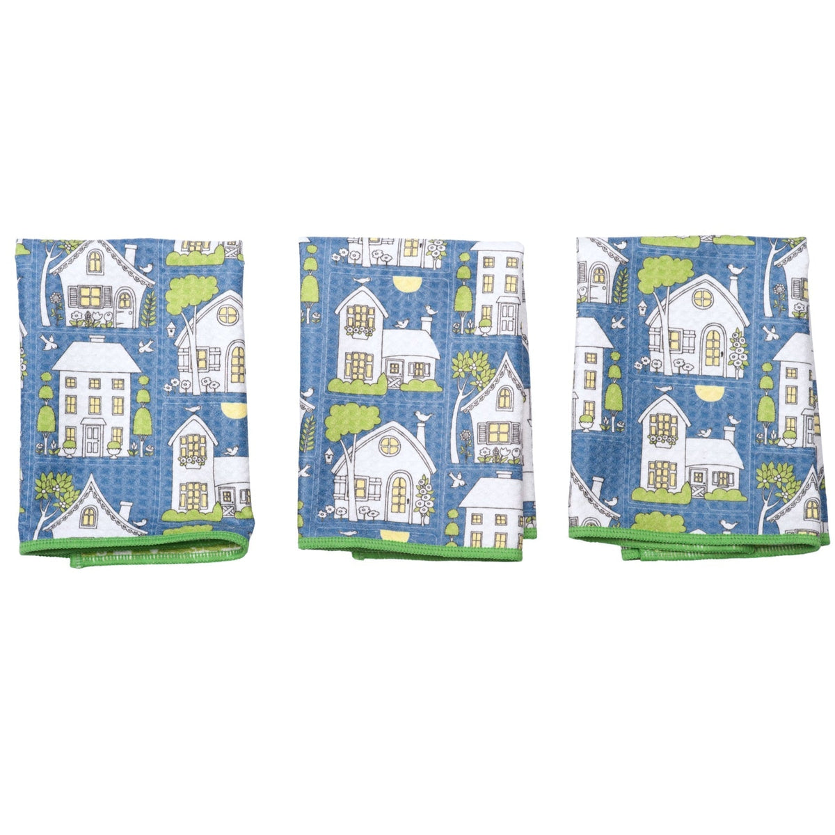 Mighty Mini Towel (Set of 3) Reversible - Mary Engelbreit Twilight Cottages - Once Again Home Co.