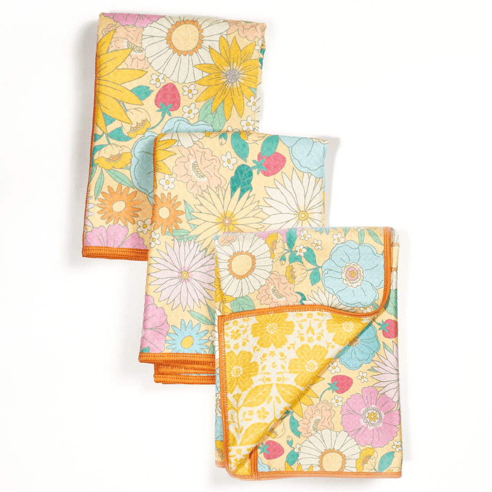 Mighty Mini Towel (Set of 3) Reversible - MT Daisies - Once Again Home Co.