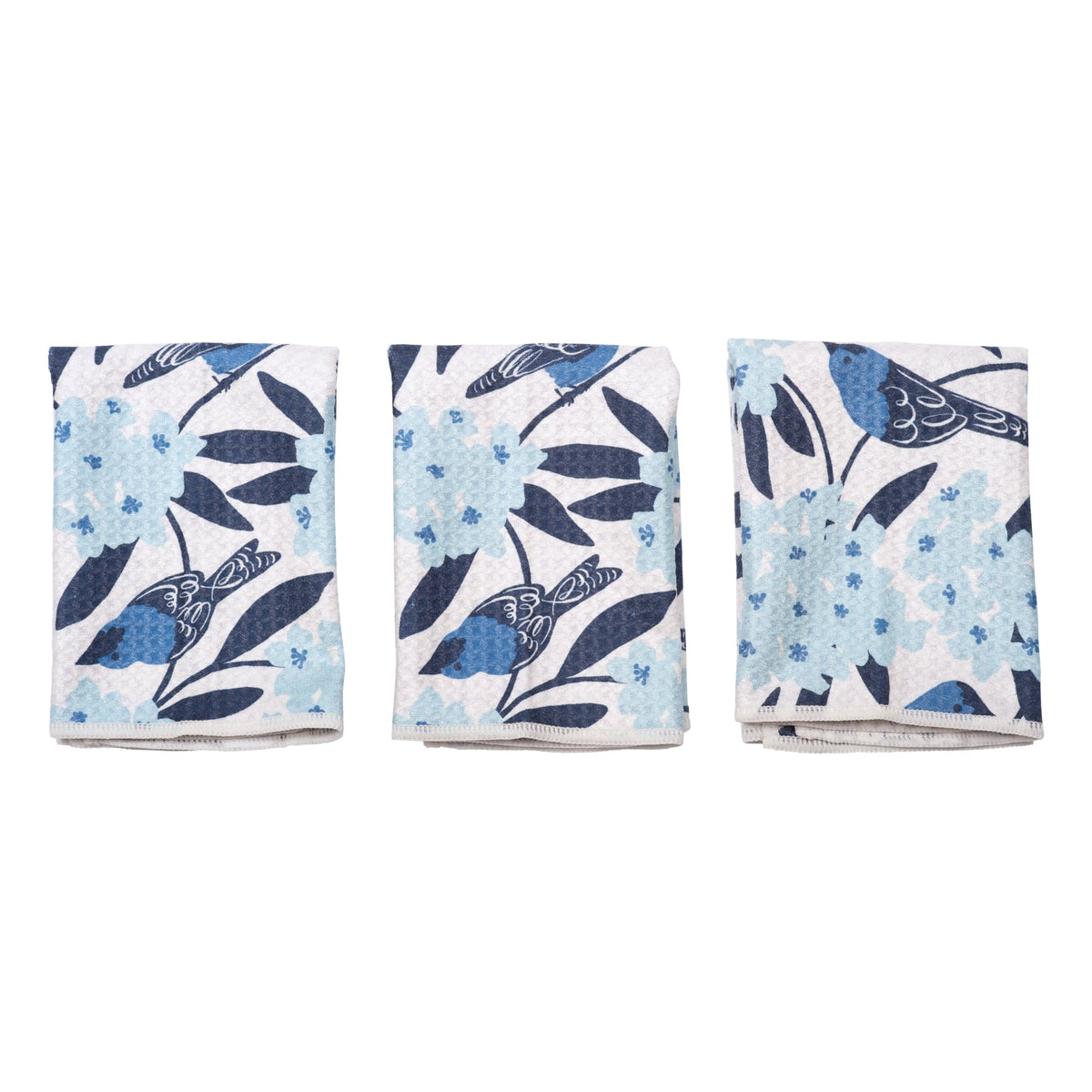 Mighty Mini Towel (Set of 3) Reversible - Nuthatch Birdsong - Once Again Home Co.