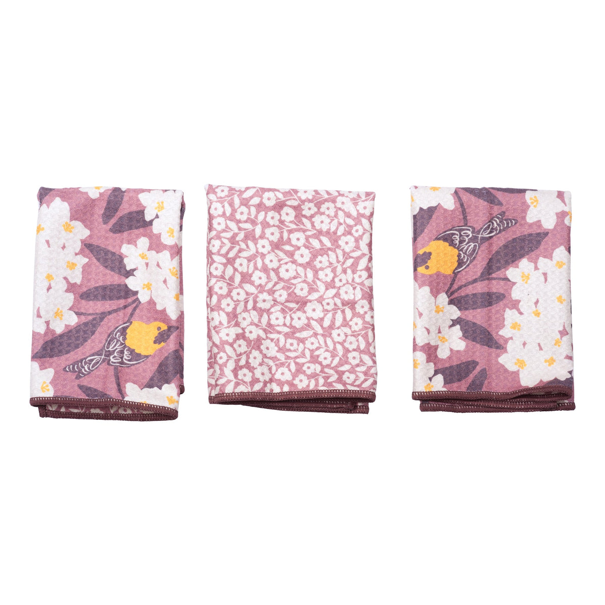 Mighty Mini Towel (Set of 3) Reversible - Nuthatch Birdsong - Once Again Home Co.