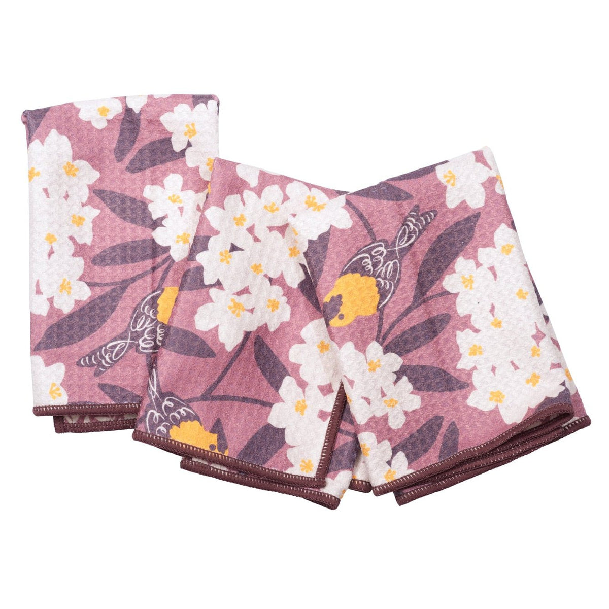 Mighty Mini Towel (Set of 3) Reversible - Nuthatch Birdsong - Once Again Home Co.