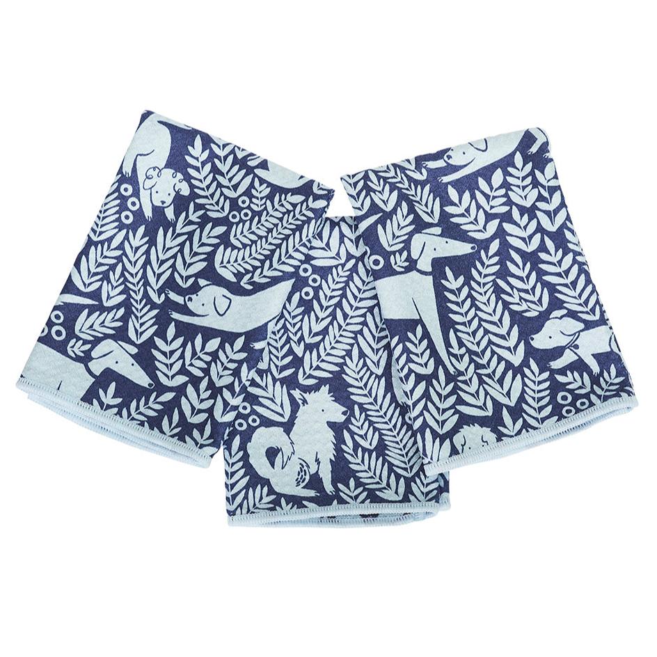 Mighty Mini Towel (Set of 3) Reversible - Nuthatch Dog Park - Once Again Home Co.