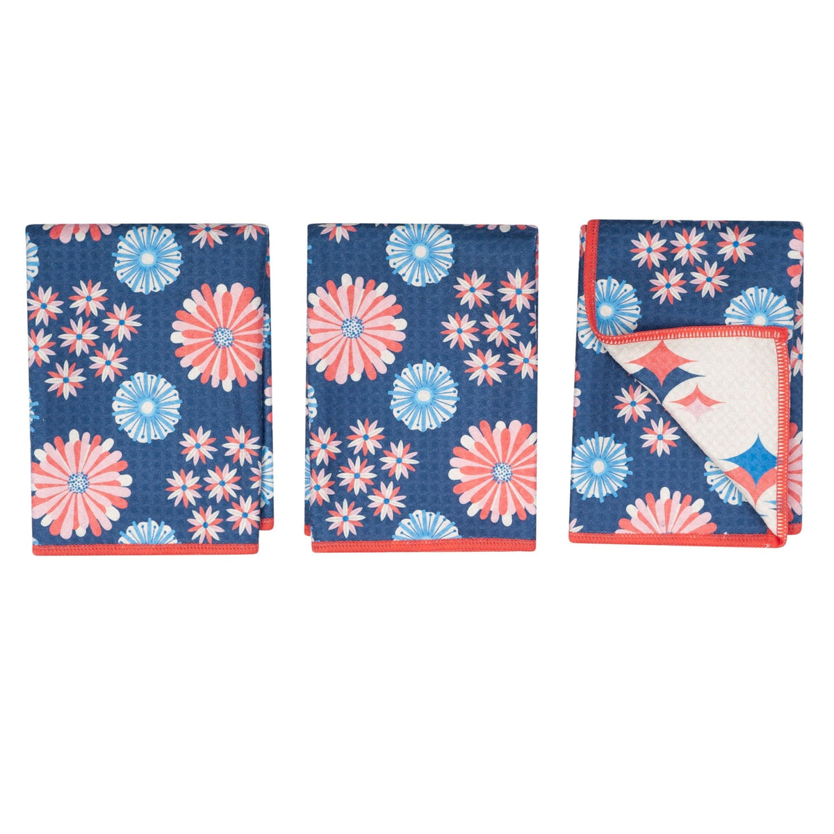 Mighty Mini Towel (Set of 3) Reversible - Rebecca Jane Woolbright Burst - Once Again Home Co.