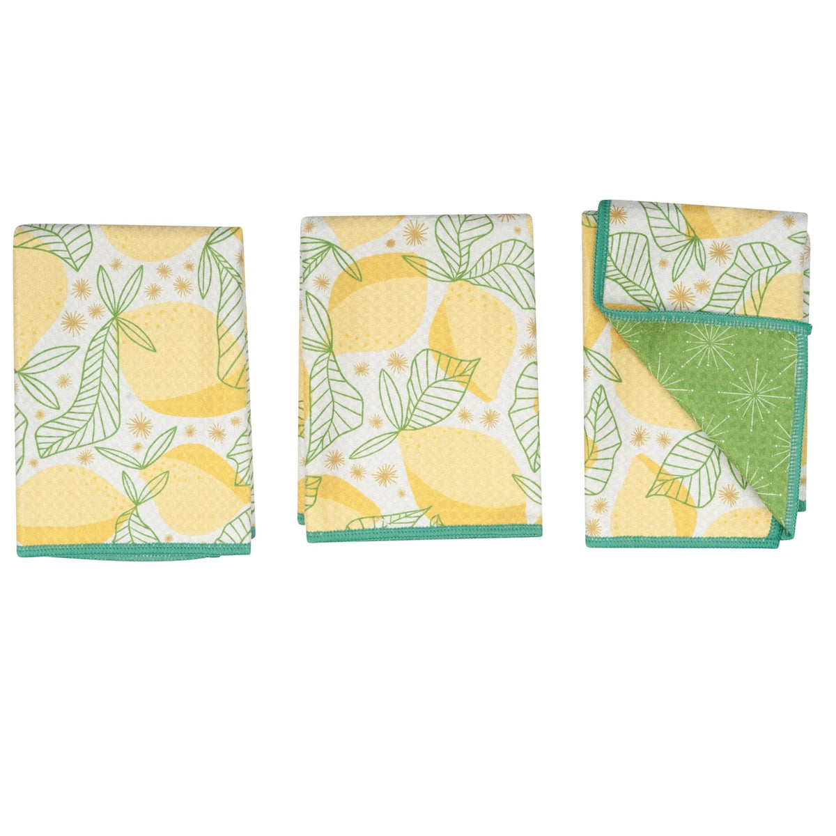 Mighty Mini Towel (Set of 3) Reversible - Rebecca Jane Woolbright Lemon Sparkle - Once Again Home Co.