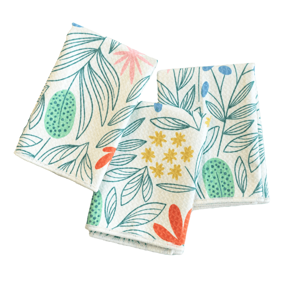 Mighty Mini Towel (Set of 3) Reversible - RJW New Bloom - Once Again Home Co.