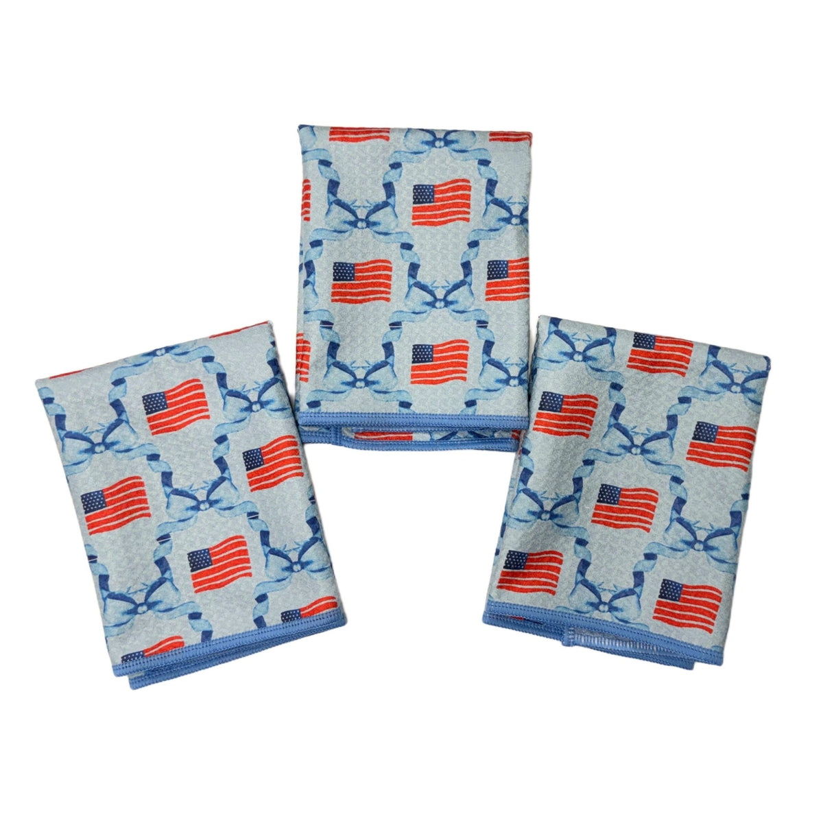 Mighty Mini Towel (Set of 3) Reversible - Signature Collection Flag Ribbon - Once Again Home Co.