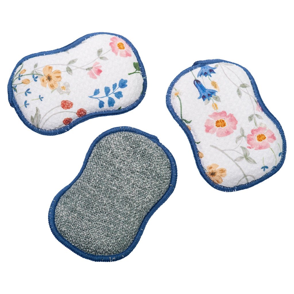 RE:usable Sponges (Set of 3) - Serenity Floral - Once Again Home Co.