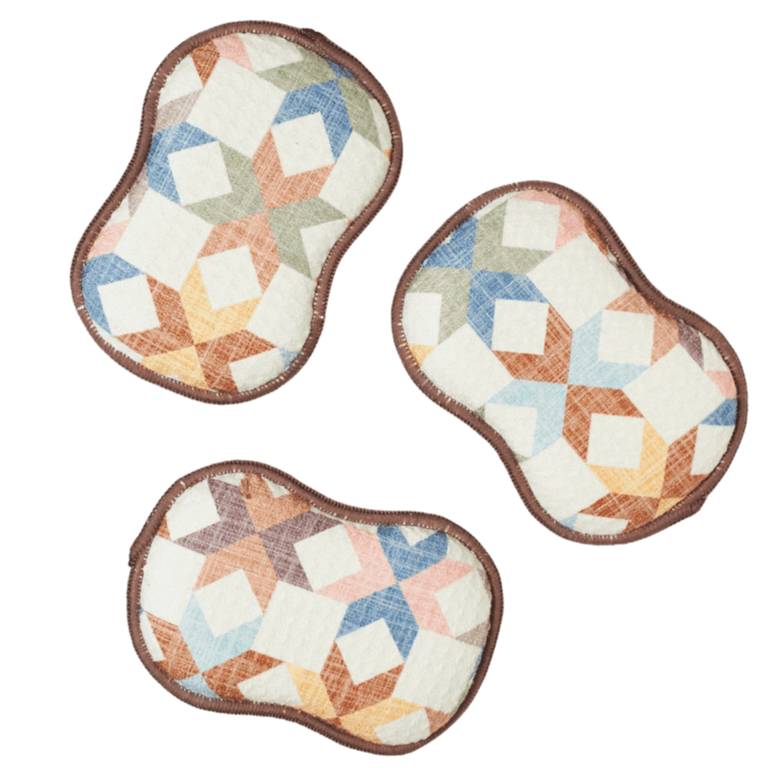 RE:usable Sponges (Set of 3) - Star Quilt - Once Again Home Co.