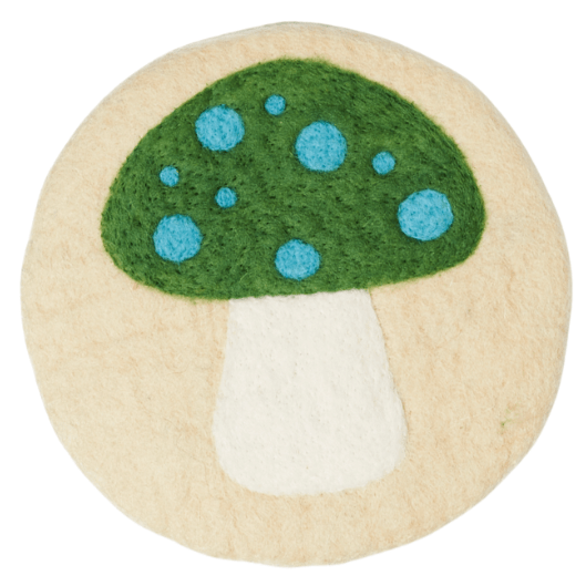 Wool Trivet - Mushroom in Green - Once Again Home Co.