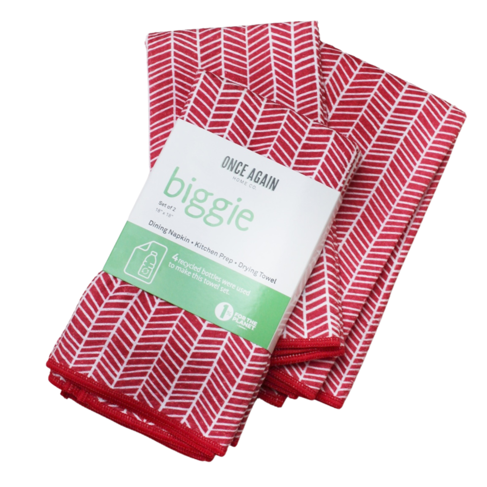 Biggie Towel (set of 2) Branches Table Linens Once Again Home Co. Red  