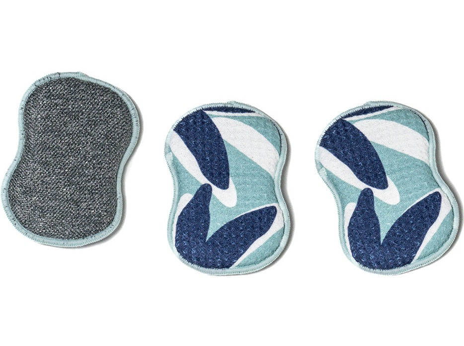 RE:usable Sponges (Set of 3) - Japonica Sponges &amp; Scouring Pads Once Again Home Co. Turquoise  