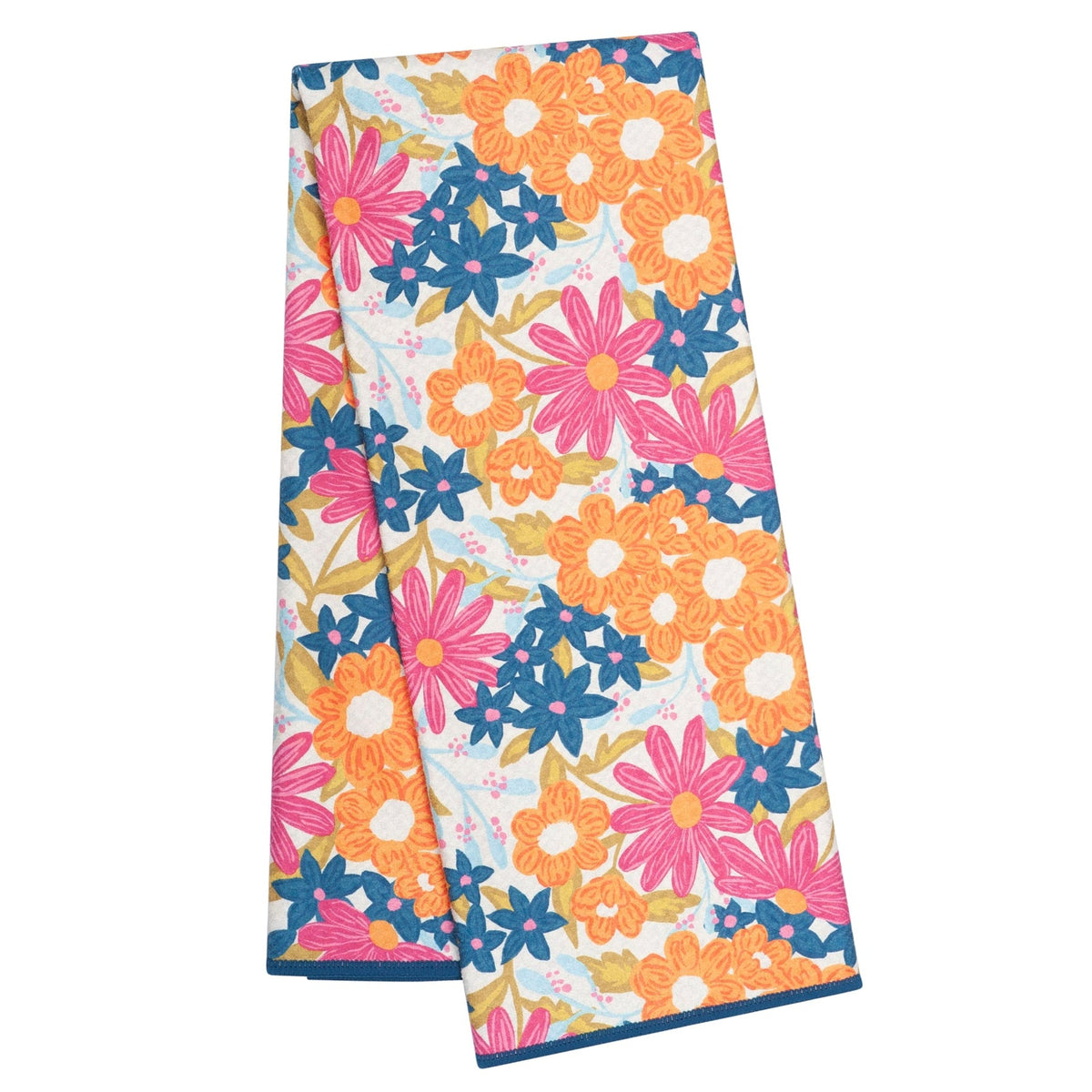 Serviette réversible Anywhere - Mini fleurs d&#39;iris et de mer 