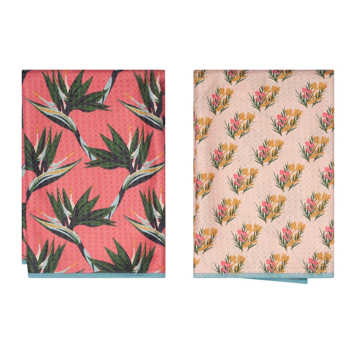 Toalla de doble uso (juego de 2) reversible - JL Bird of Paradise 
