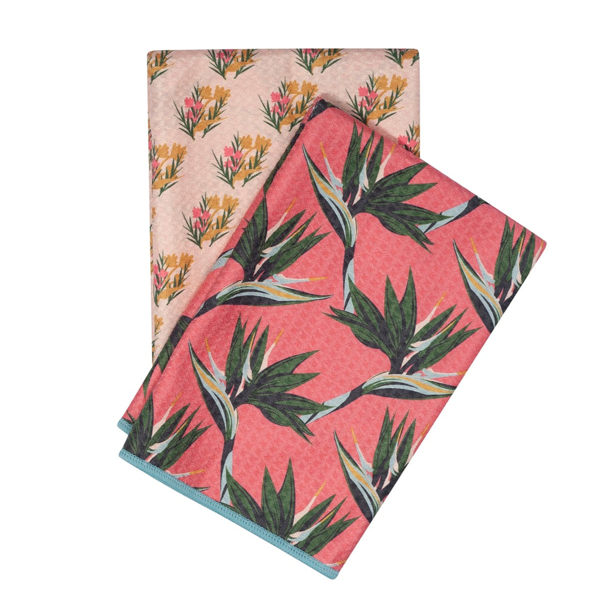 Toalla de doble uso (juego de 2) reversible - JL Bird of Paradise 