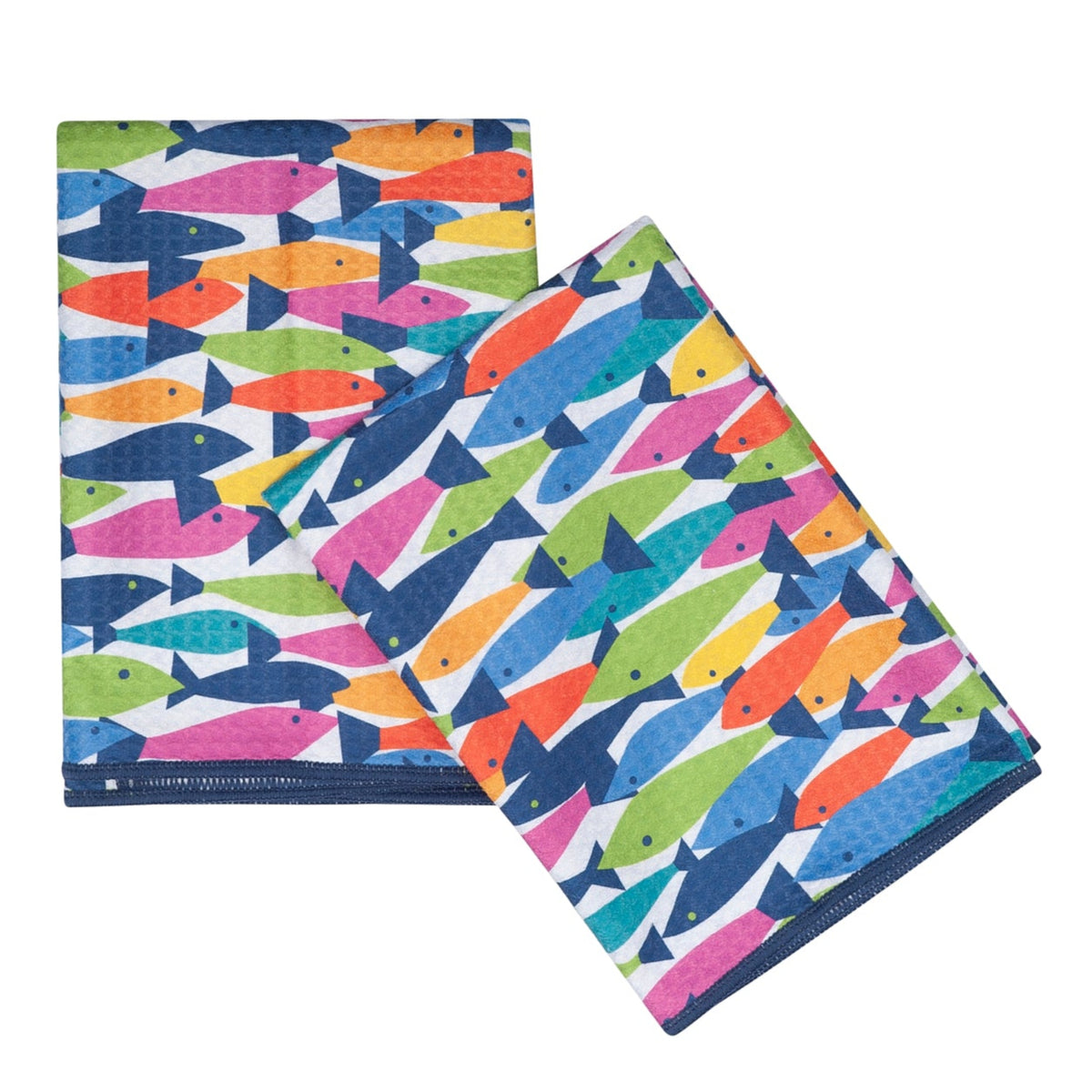 Double Duty Towel (set of 2) Reversible - KN Fish