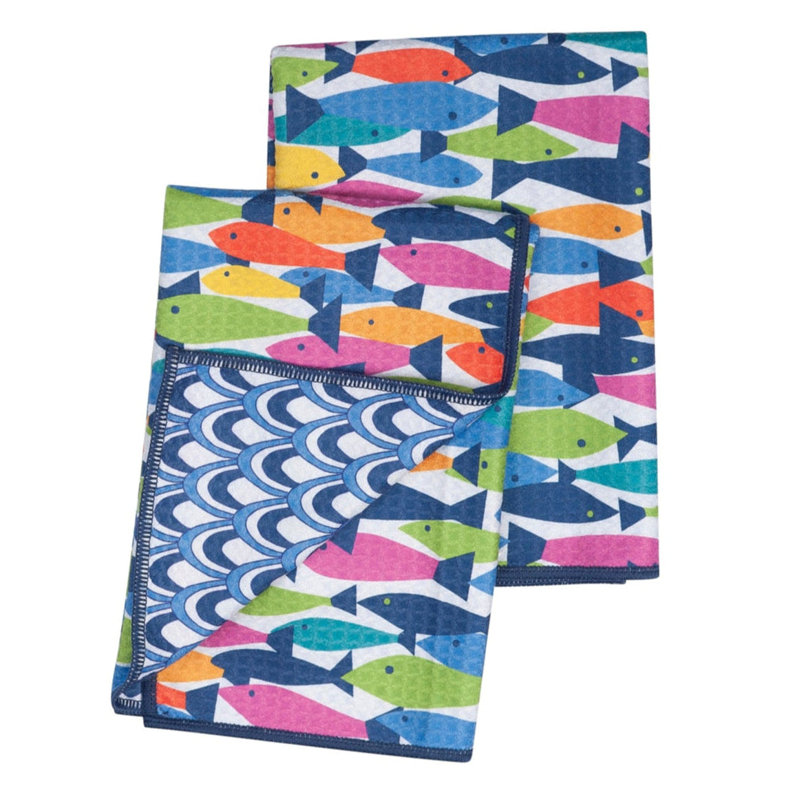 Double Duty Towel (set of 2) Reversible - KN Fish