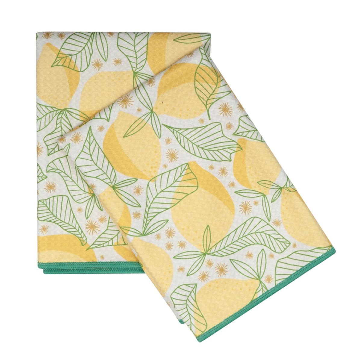 Double Duty Towel (set of 2) Reversible - RJW Lemon Sparkle