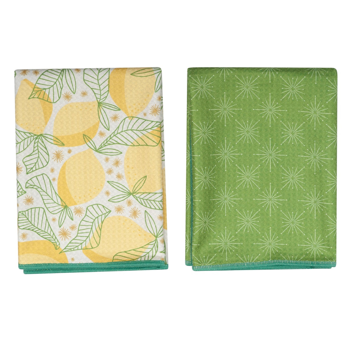 Double Duty Towel (set of 2) Reversible - RJW Lemon Sparkle