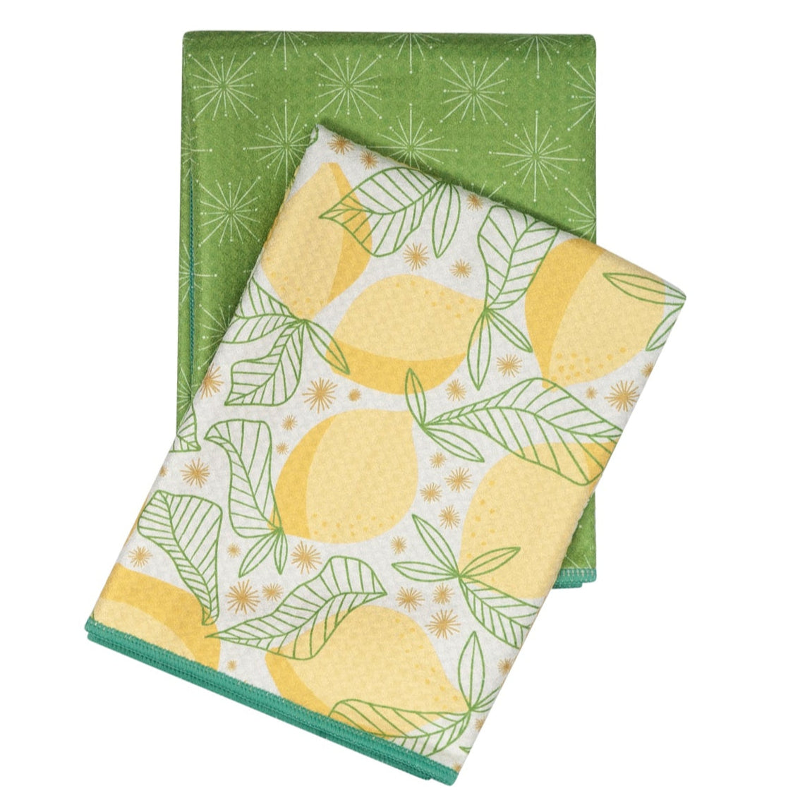 Double Duty Towel (set of 2) Reversible - RJW Lemon Sparkle
