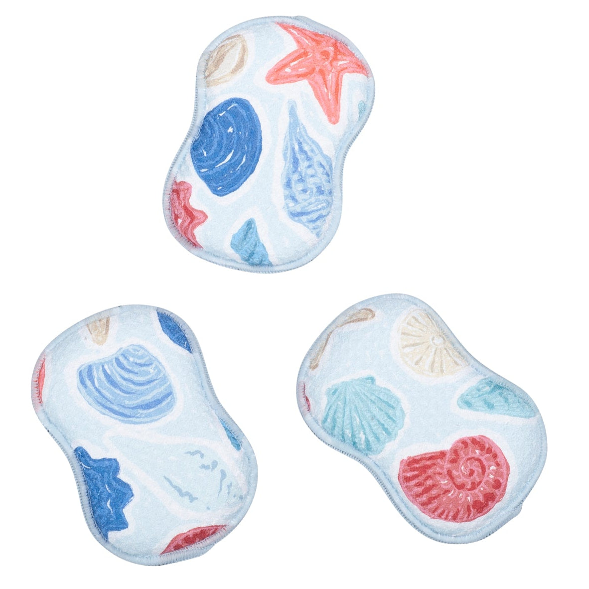 Esponjas reutilizables (juego de 3) - Iris &amp;amp; Sea Seashell 