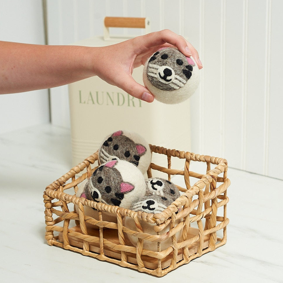 Laundry Wool Dryer Balls - Set of 3 Cat