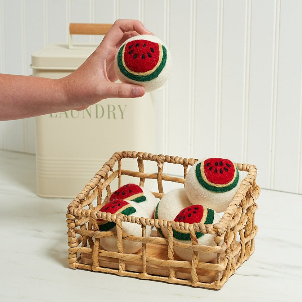 Laundry Wool Dryer Balls - Set of 3 Watermelon