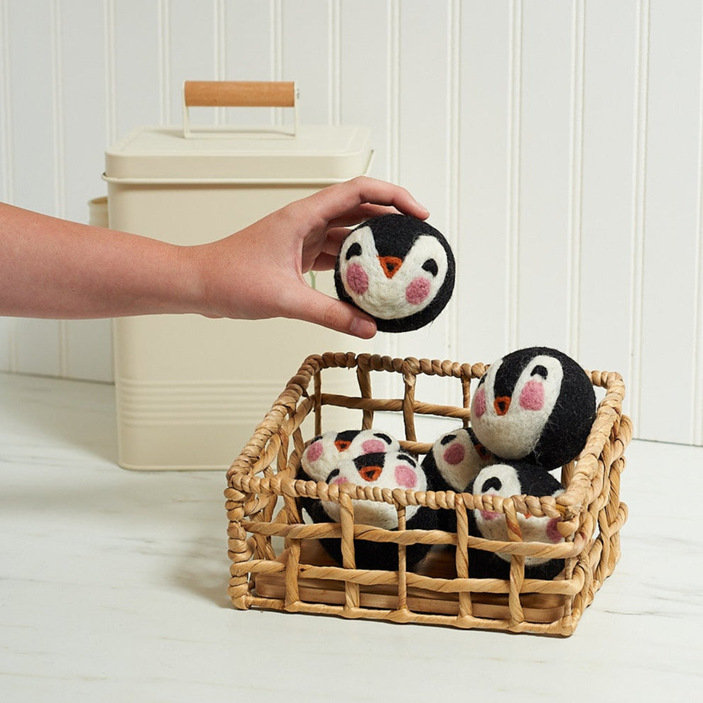 Laundry Wool Dryer Balls - Set of 3 Penguin